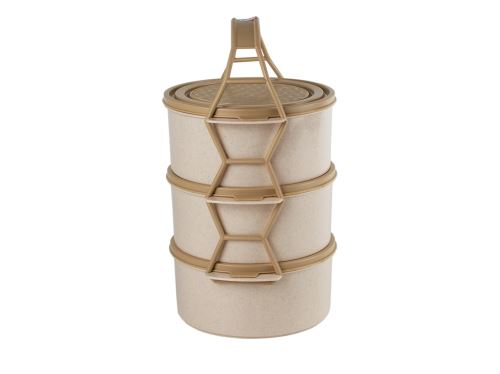 LAZET Jídlonosič 3 x 1,5 l, plast, barvy mix