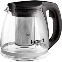 LAMART Teapot VERRE 1.1 l, black