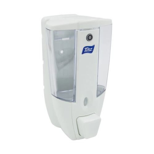TITIZ Dávkovač tekutého mýdla 0,45 l, plast, bílý/čirý_0