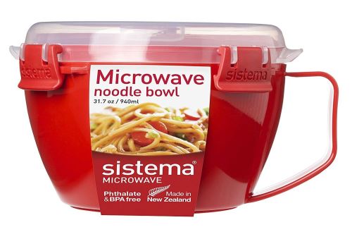SISTEMA MICROWAVE Miska na nudle 940 ml, červený