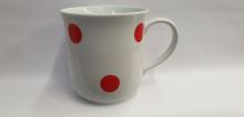 CZECH PORCELAIN GOLEM mug 1.5 l, red polka dot
