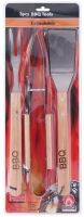 Grilovací souprava BBQ 3 ks 35 cm, nerez/dřevo_2 (1)