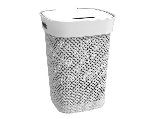 DEAHOME Koš na špinavé prádlo WOOLLY 50 l, bílý