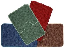 Rug, bathroom and toilet mat 50 x 80 + 50 x 50 cm, mixed colors