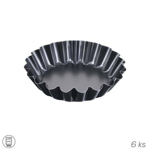 ORION Forma na koláč s vlnitým okrajem TORTELETTES, 6 ks, o 9 cm, výška 2 cm