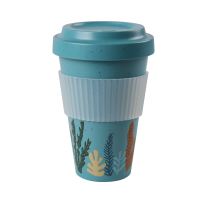 WARIMEX Travel coffee mug AWAVE® from rPET, 400 ml, turquoise
