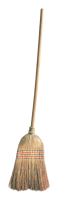 Outdoor sorghum broom 5x stitched, with handle