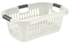 TONTARELLI Clean laundry basket AURORA 35 l, 65 x 44 x h.24.5 cm, white