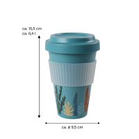 WARIMEX Cestovní hrnek na kávu AWAVE® z rPET, 400 ml,  tyrkysový_3