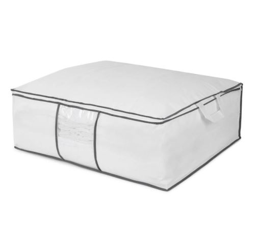 COMPACTOR Úložný box na 2 peřiny Life 58,5 x 68,5 x v.25,5 cm, bílý polypropylén