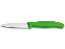 VICTORINOX Knife with corrugated blade Swiss Classic 8 cm, 6.7636.L114, green