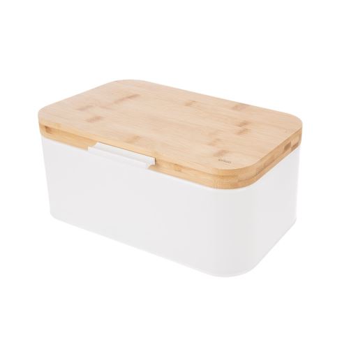 ORION Chlebovka 30 x 19,5  x v.14,5 cm WHITELINE, plech/bambus 