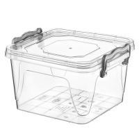 HOBBY LIFE Box with lid MULTI low, square, 2.4 l, transparent
