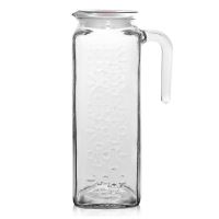 FLORINA Jug with lid 1 l for refrigerator, square, glass
