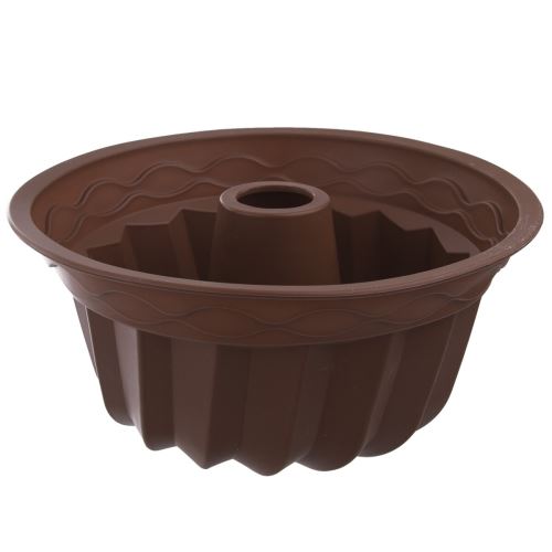 ORION Forma silikonová na bábovku, bábovka, velká, o 23,5 cm, výška 11 cm, hnědá