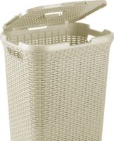 CURVER Koš na špinavé prádlo RATTAN 60 l, krémový_0 (3)