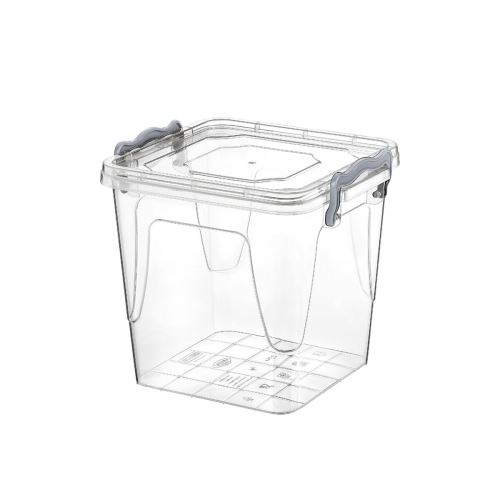 HOBBY LIFE Box s víkem MULTI vysoký, čtverec, 0,55 l, transparentní