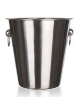 ROYCE BOHEMIA Wine cooler, AZORA bucket, 22 x h. 21 cm, 4 l, stainless steel/matt.