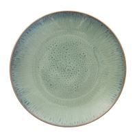 ORION GLAZE shallow plate dia. 27 cm, green, ceramic