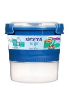 SISTEMA Svačinová dóza s miskou a vidličkou 965 ml To Go LunchStack Round, barvy mix_0 (1)