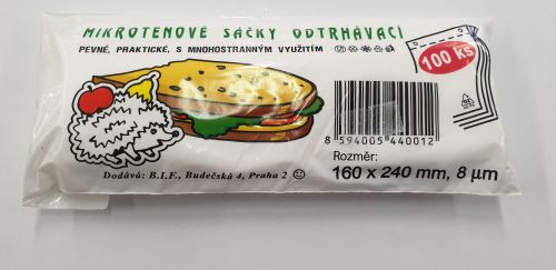 B.I.F Mikrotenové sáčky 160 x 240 - 0.008 mm, 100 ks