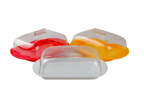 PLZEŇSKÉ DÍLO Dóza na máslo, máslenka, plast, barvy mix