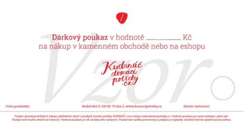 Dárkový poukaz v hodnotě 500,- Kč