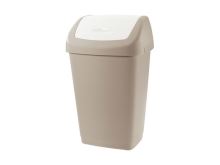 TONTARELLI Waste bin AURORA 25 l, light brown/white