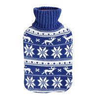 TORO Thermal bottle in knitted packaging, heating bottle 2 l, mixed colors