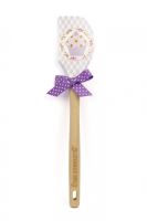 ALVARAK Kitchen spatula 30 cm, silicone/wood, muffin purple