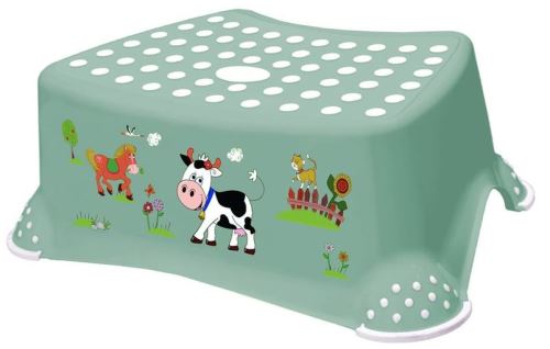 KEEEPER Stolička, stupátko protiskluzové, dětské, sever.zelená, FUNNY FARM