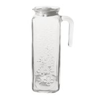 LAV Jug with lid 1.2 l for the refrigerator, square, glass