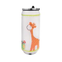 ORION Thermos can with drinker 0.4 l stainless steel, Giraffe