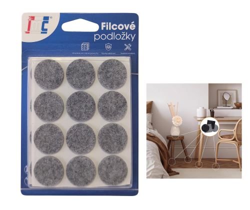 IMC Filcové podložky na nábytek samolepící ? 22 mm 24 ks_0