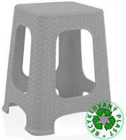 SMART DESIGN Stool, stool 38 x 38 x h.45 cm RATAN, plastic, mixed colors