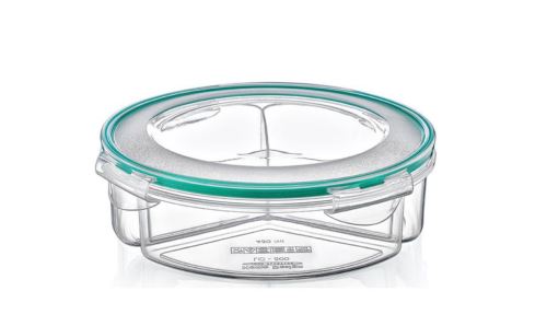 PLAST ART Dóza FRESH 1,35 l (3 x 0,45) s klipy, o 21,5 cm, dělená