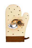 FORBYT Kitchen mitt 28 cm, cotton, magnet and loop, Coffee, brown