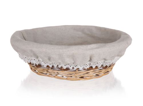 HOME DECOR Košík DUO kulatý  26 x v.8 cm, proutěný