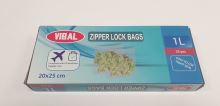 VIBAL Food bags 25 pcs, 1 l, 20 x 25 cm, zipper