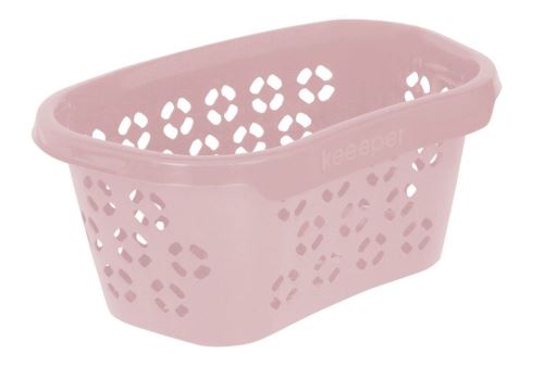 KEEEPER Koš na čisté prádlo ANTON 30,5 l, 57 x 38 x 26 cm, růžový