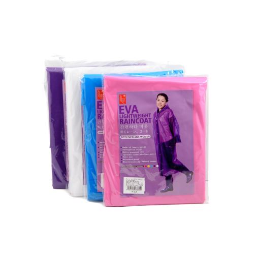 Pláštěnka s knoflíky a kapucí, plast, barvy mix