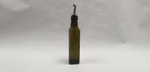 MARASCA oil bottle with funnel 0.25 l, dark