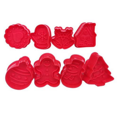 TORO Razítka na vánoční cukroví 8 ks, 5 x 5 cm, plast, mix