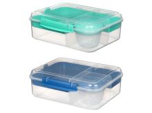 SISTEMA Svačinový box dělený To Go Bento Lunch s nádobou na jogurt a 2 tácky 1,65 l, ze_0 (1)
