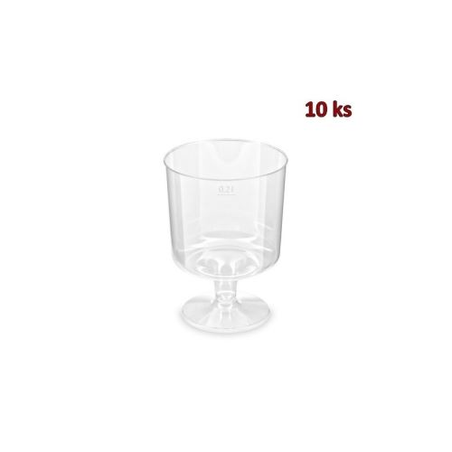 Pohárek párty na víno KRYSTAL 200 ml 10 ks, plast PS
