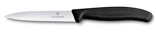 VICTORINOX Nůž s vlnitým ostřím Swiss Classic 10 cm, 6.7733, černý