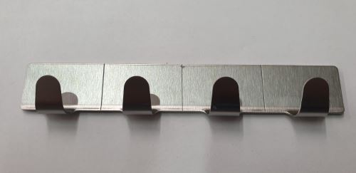 LIšta nalepovací 4 x háček, 16 cm, 1 ks, nerez