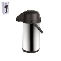 TOMGAST Thermos 3 l with pump, stainless steel