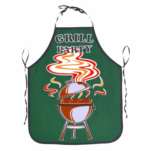 FORBYT Zástěra kuchyňská Grill party, 63 x 75 cm, zelená