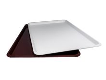 Dining tray 51 x 35 cm, white / brown